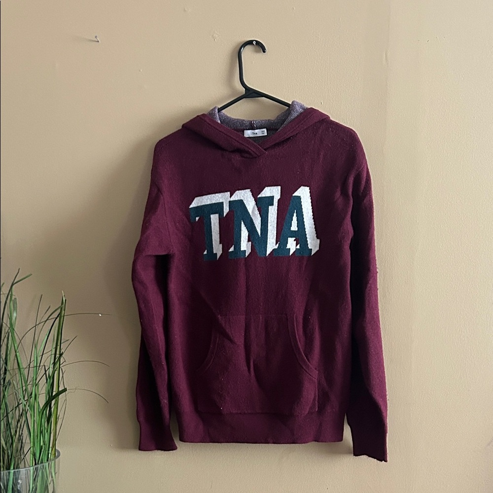 TNA Men's Maroon Hoodie Sweater